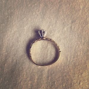 24K gold diamond ring